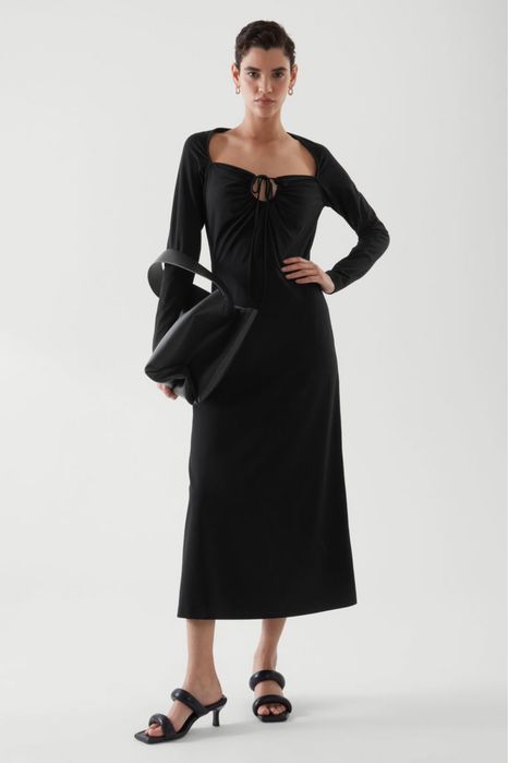 COS rochie neagra maxi