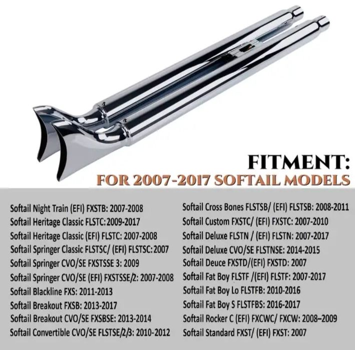 Ауспуси Slip on Harley Breakout, StreetBob, Slim, Heritage