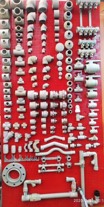 Трубы и фитинги ХВС пластиковые отводы сантехника ГВС ХВС ПВХ ПНД ТРУБ ...