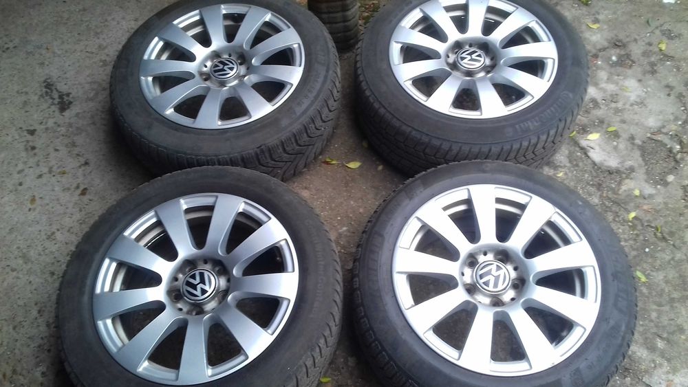 продавам алуминиеви  джанти 16" 5х112 със зимни гуми 205 55 16