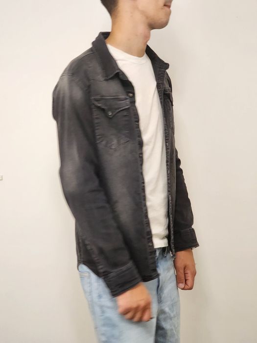 Черна дънкова риза- размер М