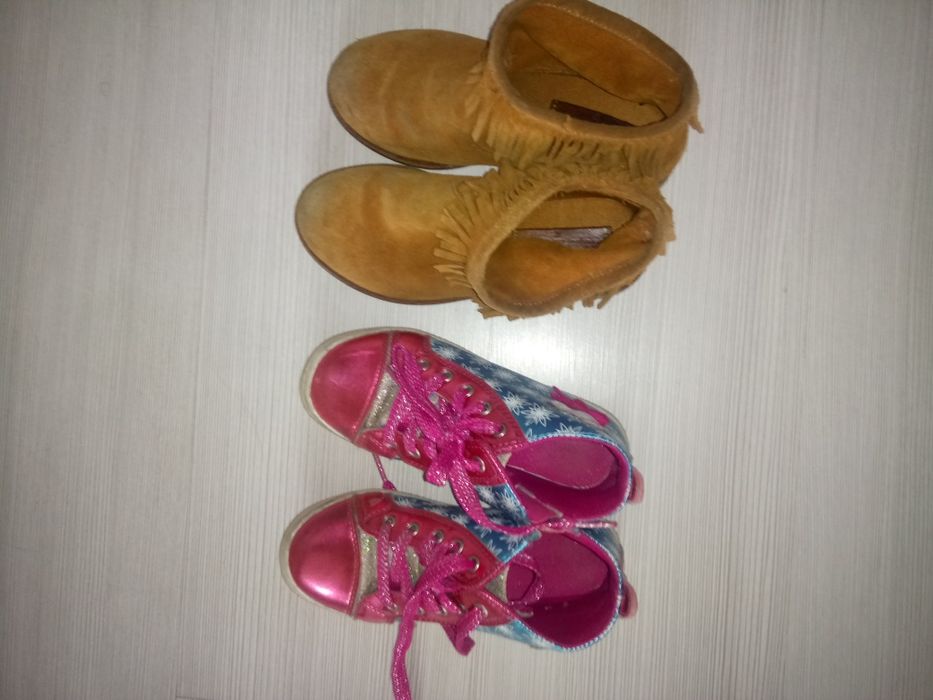 За принцески-Кецки с Елза и Ана, боти естествена кожа на Зара