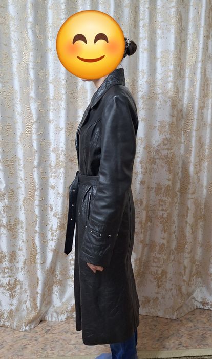 Продам кожаный плащ