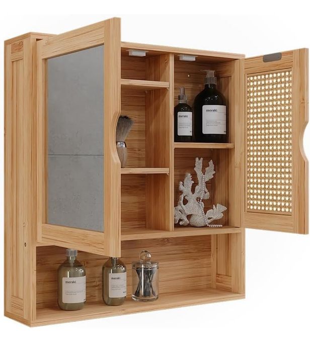 Шкаф за надмивка бамбук + ратан Vicco 7486