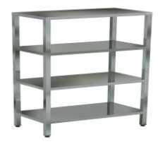 Стеллаж с перфорированными полками из нержавеющей стали