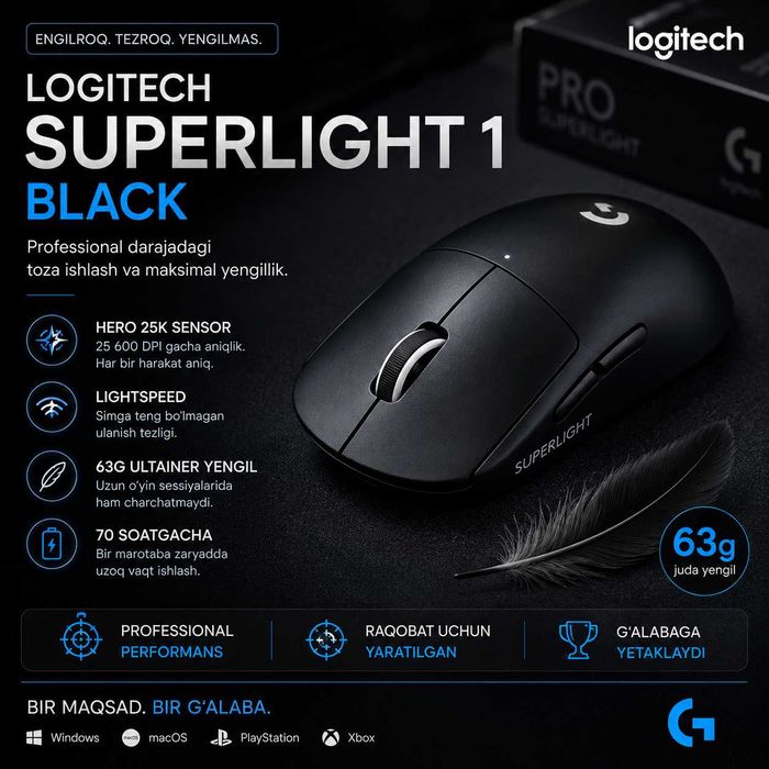Logitech Superlight 1 black