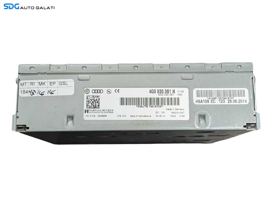 Unitate Modul Radio Multimedia Navi Navigatie Audi Q5 8R 2012 - 2017 Cod 4G0035061N, 4G0035061 [LR3983]