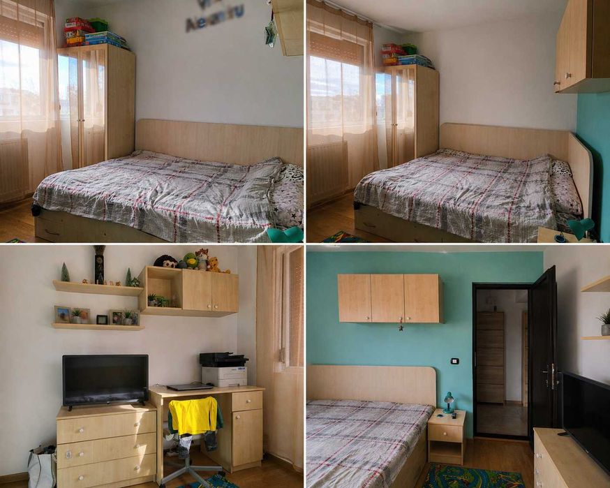 Apartament 4 camere, 80 mp, compartimentare excelentă, zonă liniștită – Str. Filip Lazăr (blocuri H)