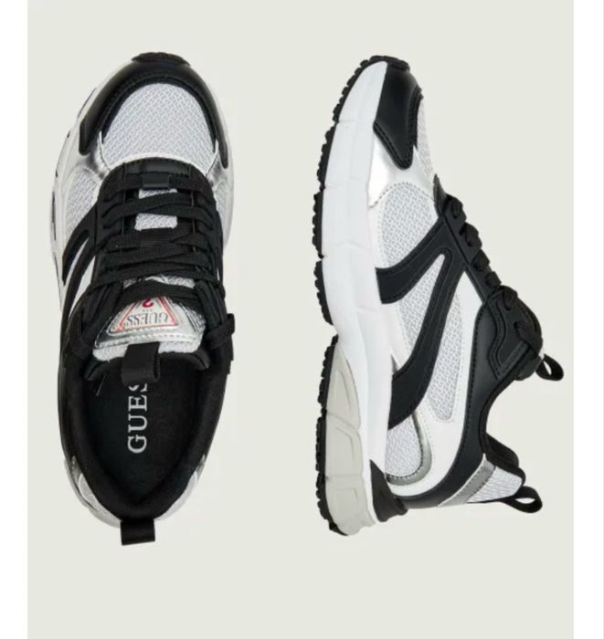 Маратонки/ сникърси guess сиво, бяло, черно, с надпис