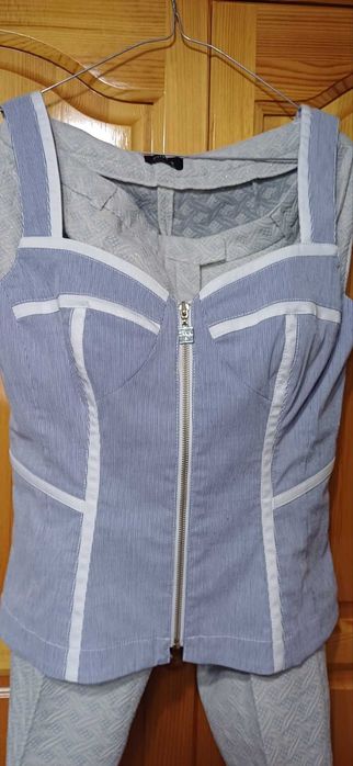 Разкошен Костюм 3 Части на OLTE Италия-Сако+Панталон+Бюстие!НОВИ!