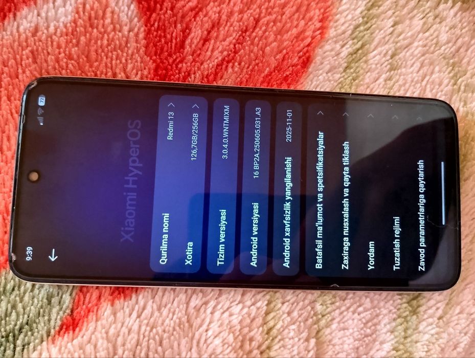 Redmi 13 256/8 xotira