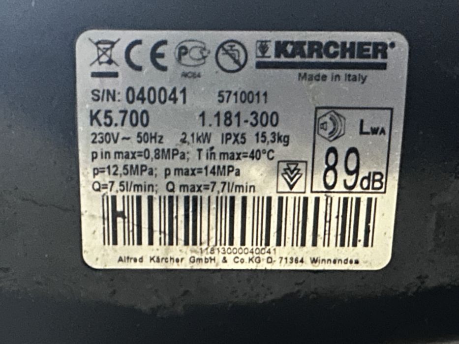 Karcher K5.700 140 bar