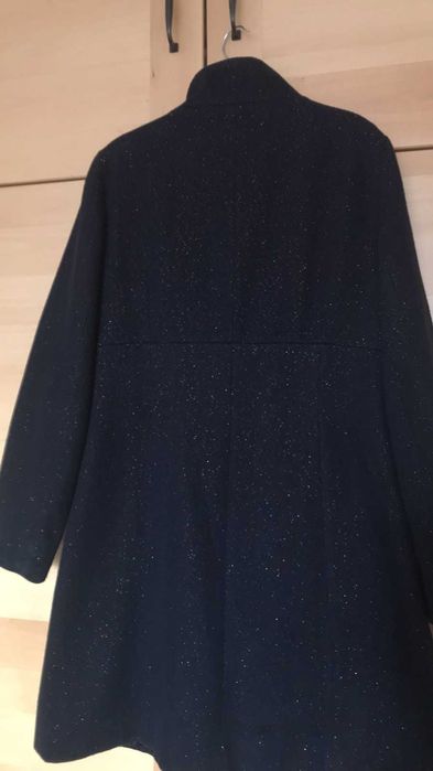 Дамско зимно черно вълнено палто Scarabey, 75% вълна, размер М
