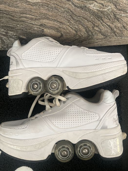 pantofi cu roti, Pantofi de mers automat, cu roti deformabile