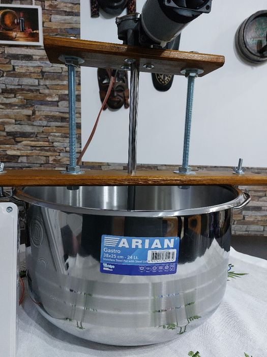 Oala de inox cu amestecător automat pentru gemuri zacusca bulion ketch