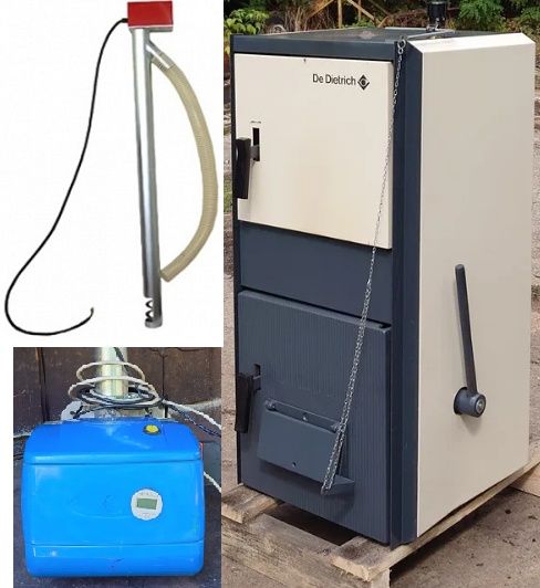 Котле за пелети De Dietrich + горелка Ferroli и шнек Lamborghini