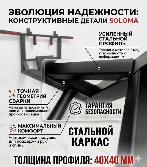 Турник для стены  гарантия