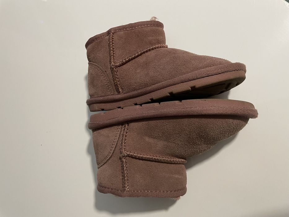 Ghete piele intoarsa interior 15cm