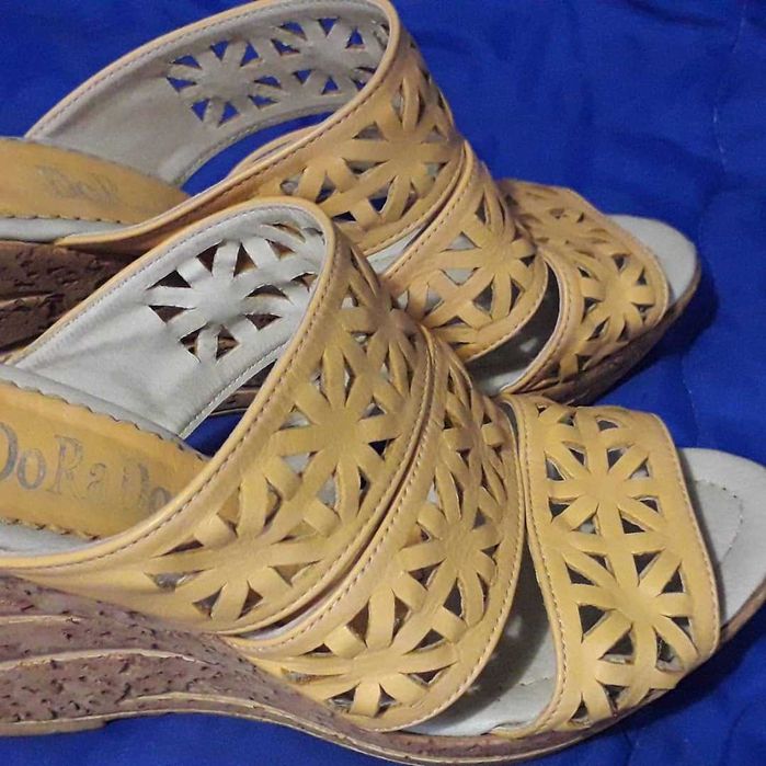 Papuci piele naturala vara