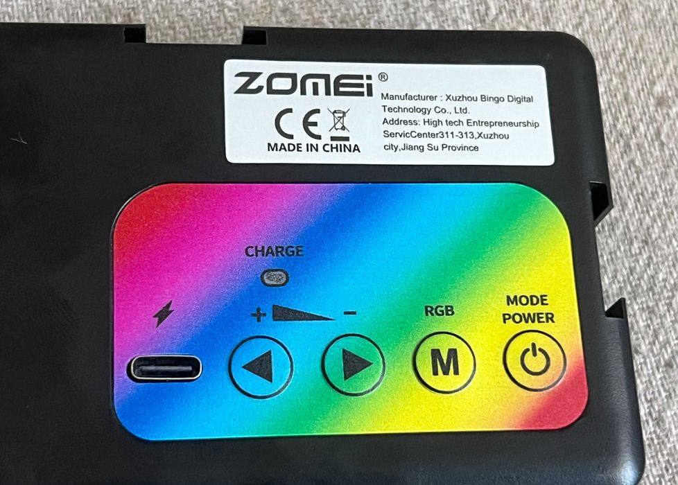 Panou LED RGB Zomei portabil foto video reglabil lumina si culori