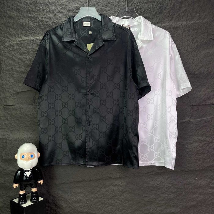 Gucci Jacquard cămașă cu mânecă scurtă Material de înaltă calitate