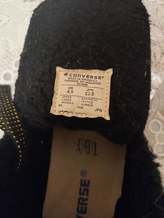 Converse высокие утеплённые, оригинал. 23.5 см