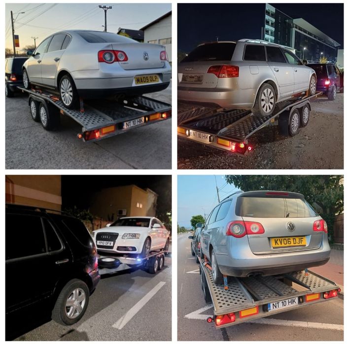 Tractari auto intern Platforma auto Transport utilaje mici dimensiuni