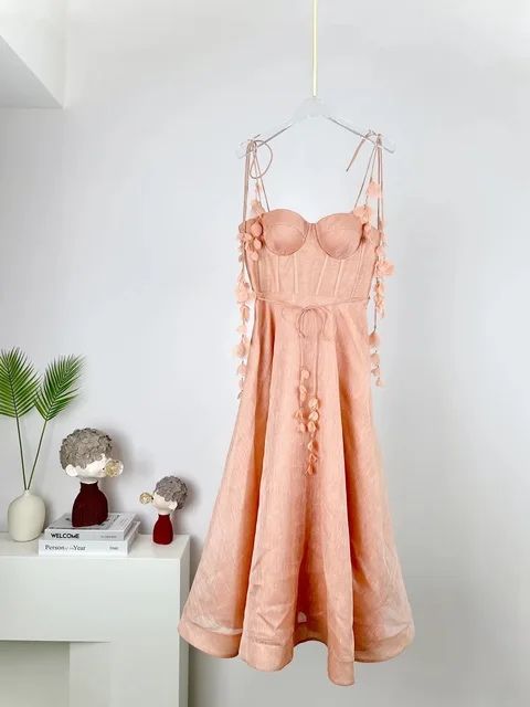 Ленена рокля с памучна подплата L-XL