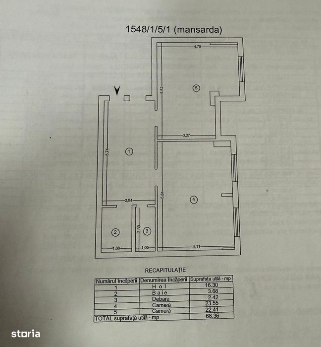 5 camere Decomandat - Posta Pacurari- 143 mp - 138000 euro