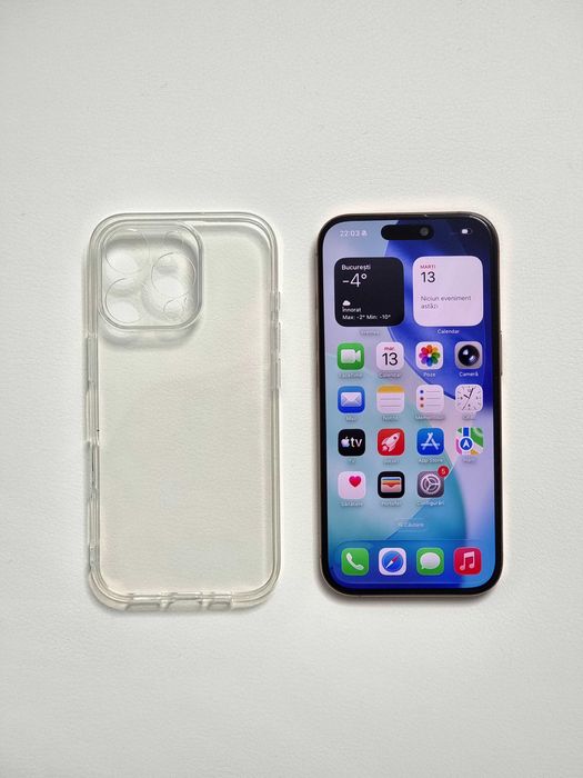 iPhone 16 Pro Titanium 256 GB, Liber, ca nou, bateria 100% - 3 cicluri