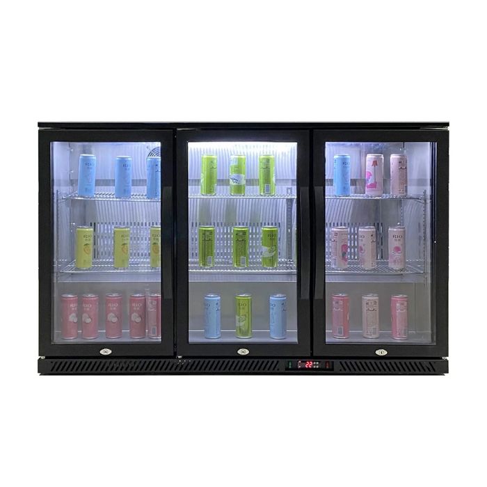 Vitrina frigorifica minibar cu 3 usi negru