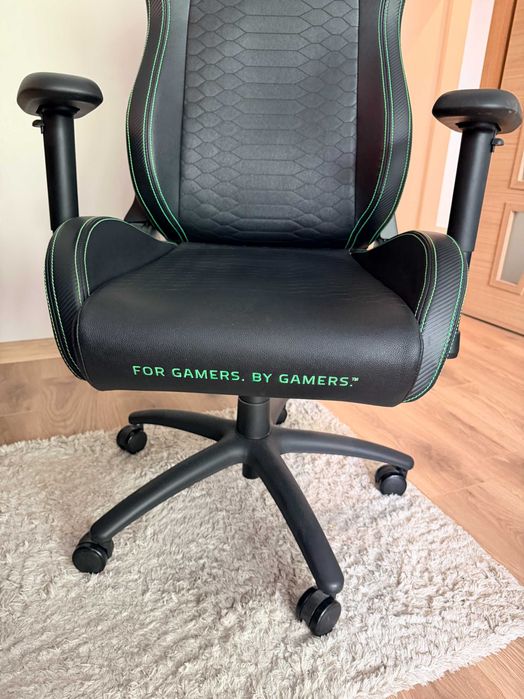 Гейминг стол Razer - Iskur X, черен/зелен
