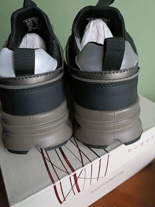 Adidași sport exterior Bugatti femei, noi, gri negru, 39, elastic lace