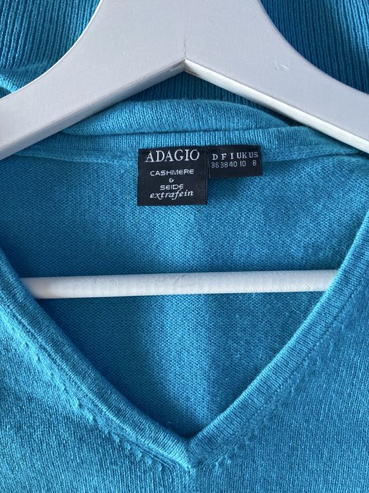 Adagio оригинален пуловер кашмир и коприна