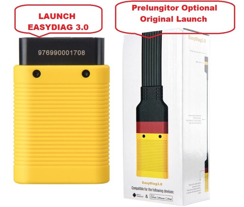 Kit Tester Auto Tableta Launch originala V 10.1' v2025+ Easydiag 3.0S