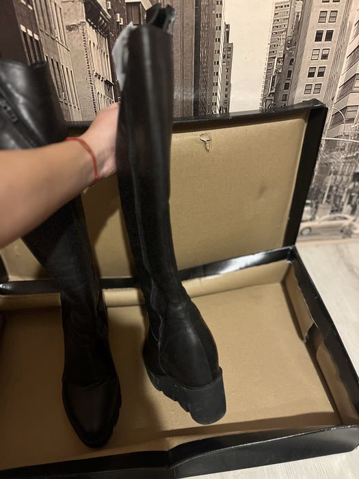 Боти и ботуши естествена кожа Tosca blu alekso тоска блу furla