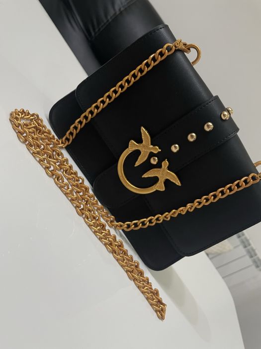 Geanta pinko love one gold