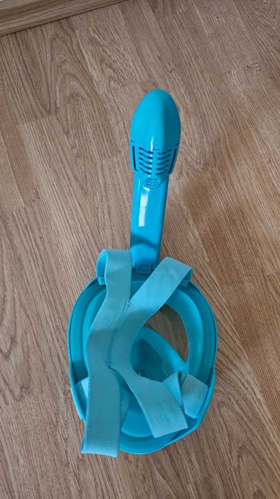 Masca de snorkeling alb cu albastru