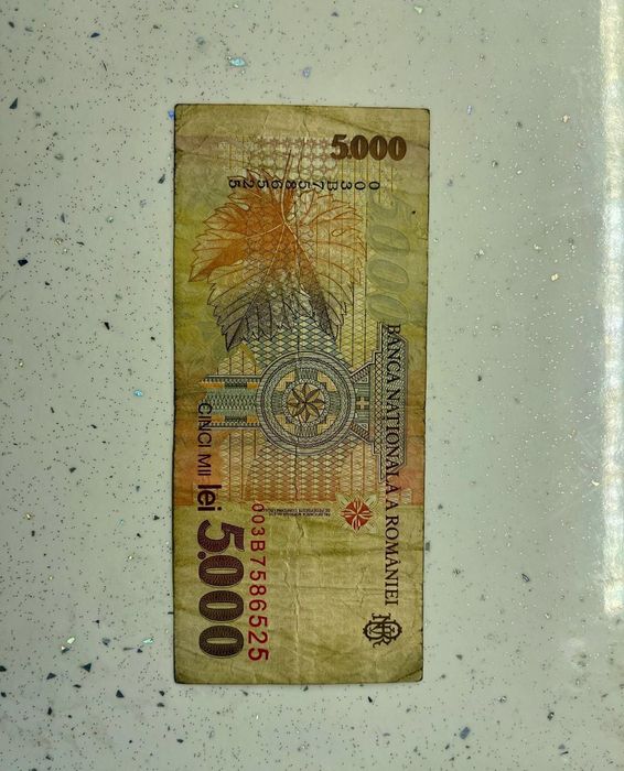 2 bancnote de 5000 de lei din anul 1998