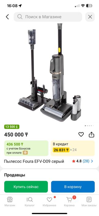 Foura пылесос EFV D09