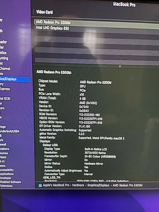 16" Core i7 MacBook Pro A2141 (2019) Space Gray-i7/16GB RAM/512GB SSD