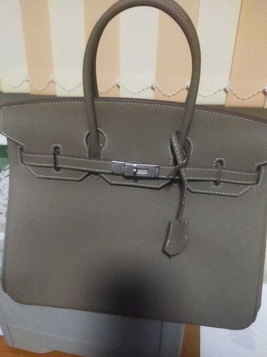 Чанта Hermesv Birkin  нова / естествена кожа - тога / 33 / 23
