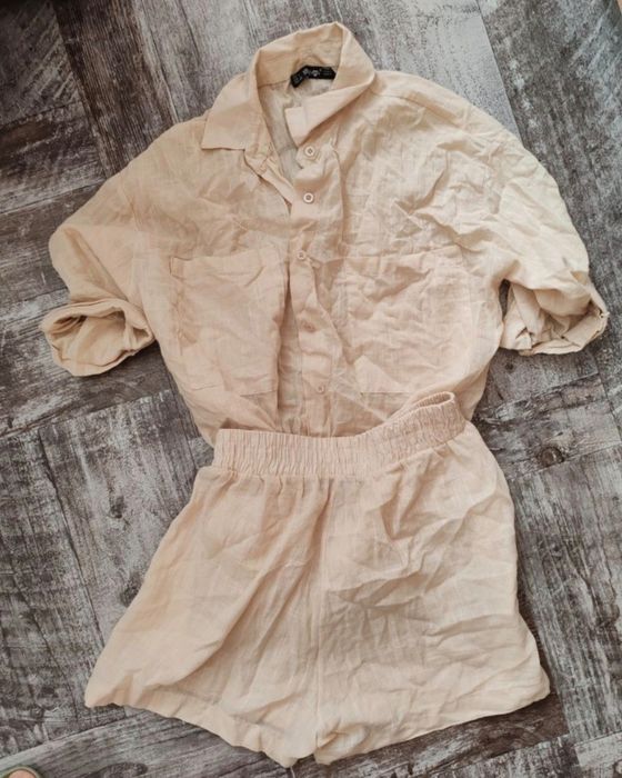 Летен дамски ленен сет/комплект