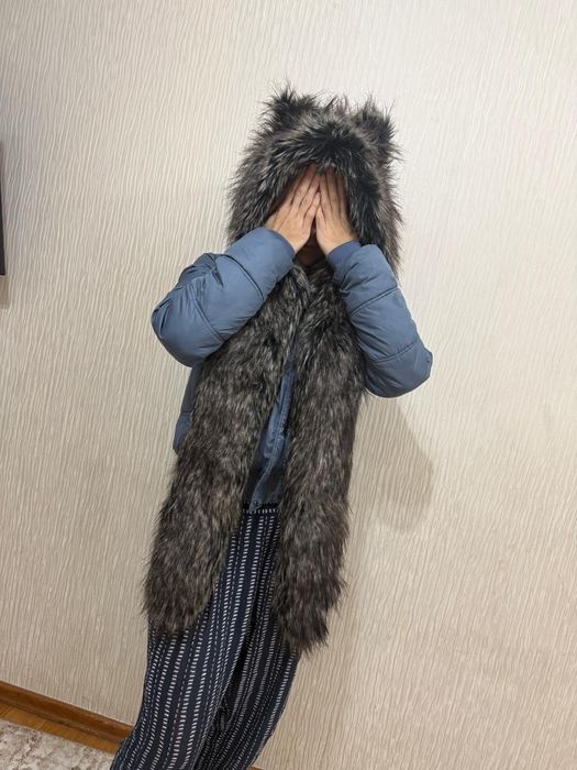 Шапка с ушками зимняя