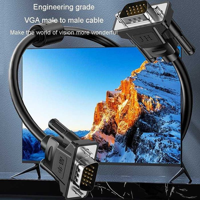 VGA видео кабель 1.5 м для подключения компьютера