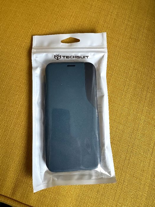 Husa iPhone 14 Eco Leather View flip tip carte, verde [NOU-NOUȚĂ]