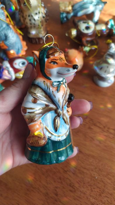 Ёлочные игрушки- фарфор ,статуэтки