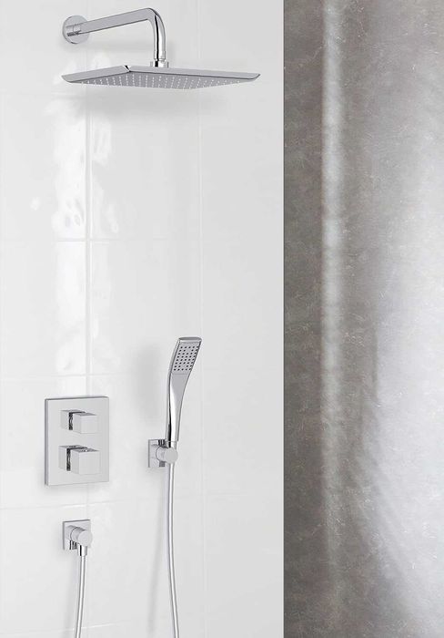 Вграден  душ комплект с квадратна пита хром – Jacob Delafon E30757-CP