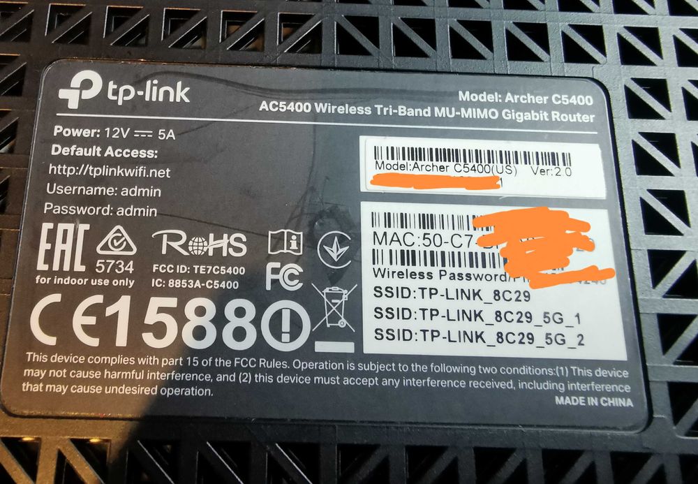 Router wireless TP-Link Archer C5400, mu-mimo tri-band gigabit usb