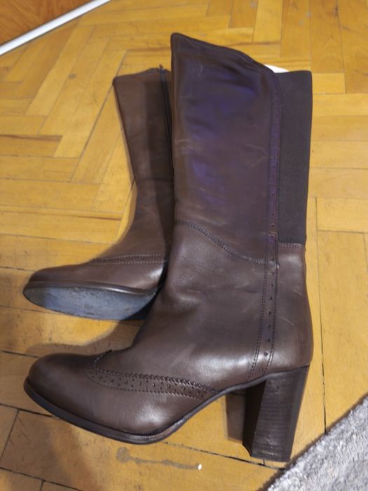 Ботуши, елегантни, кожени, италиански